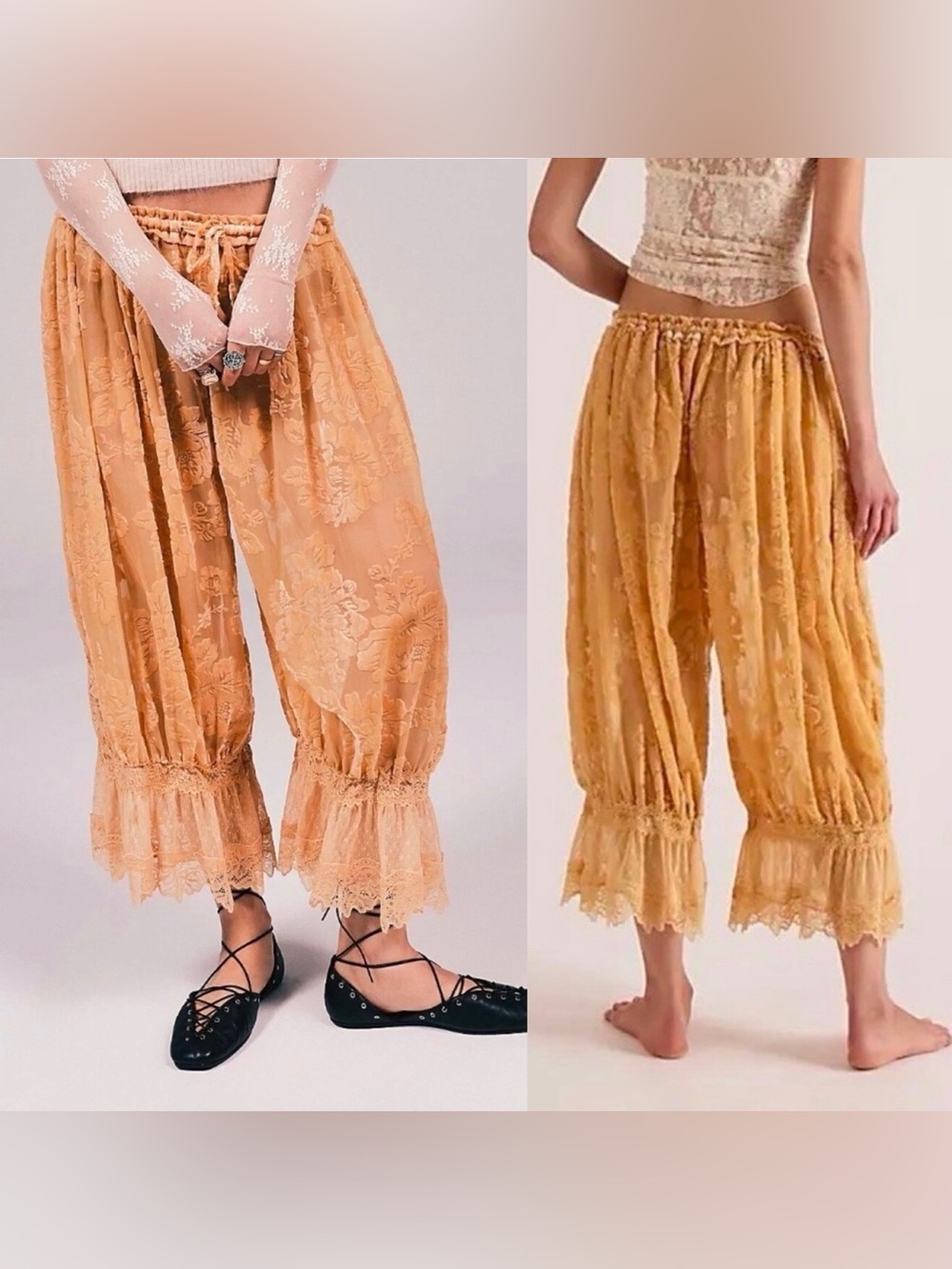 Free People Forever Young Burnout Velvet Bloomers Pants